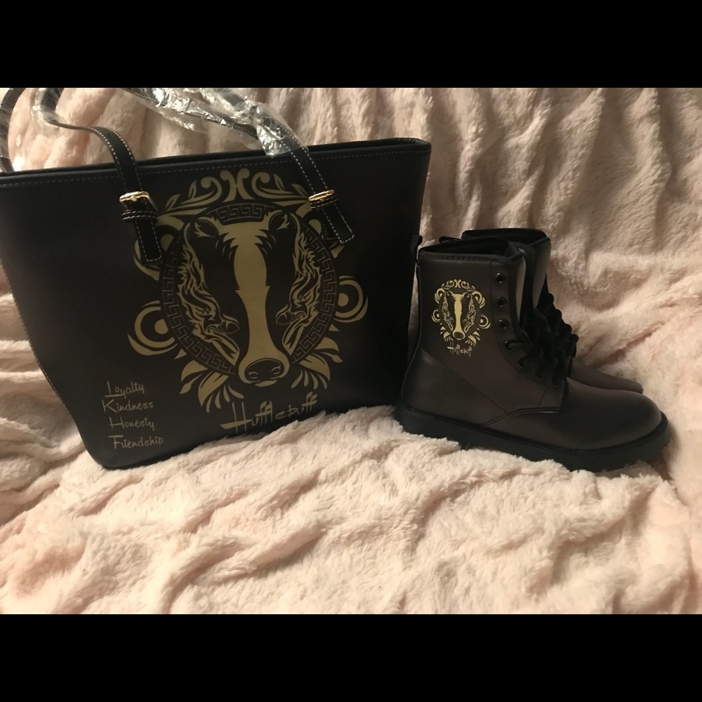 Harry Potter Hufflepuff Combat Boots